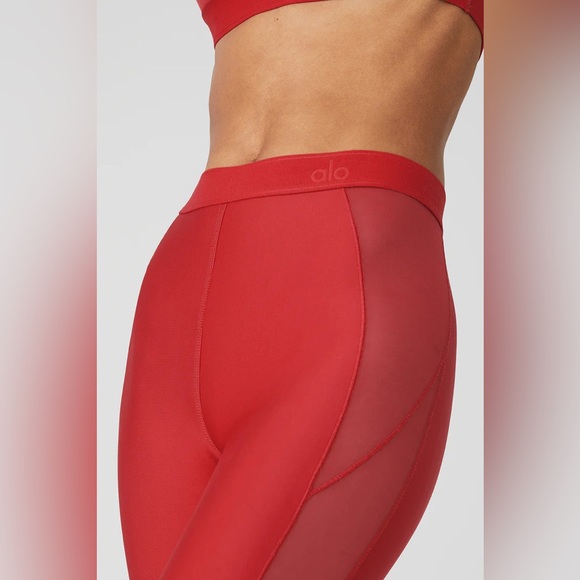 Alo Yoga Airlift High-Waist Ballet Dream Legging Red - Picture 2 of 12